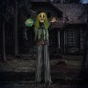 Syemin Decorative Holiday Scene Props Outdoor Halloween Decoration Clown Halloween Decoration Outdoor Halloween Inflatables, Green, 39.4"*25.2"*72.8" - 2 of 4