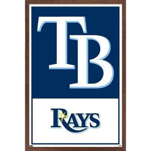 Trends International MLB Tampa Bay Rays - Logo 22 Framed Wall Poster Prints - 1 of 4