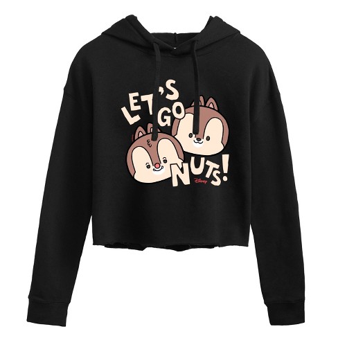 Women's - Disney - Let's Go Nuts Cropped Graphic Hoodie - image 1 of 3