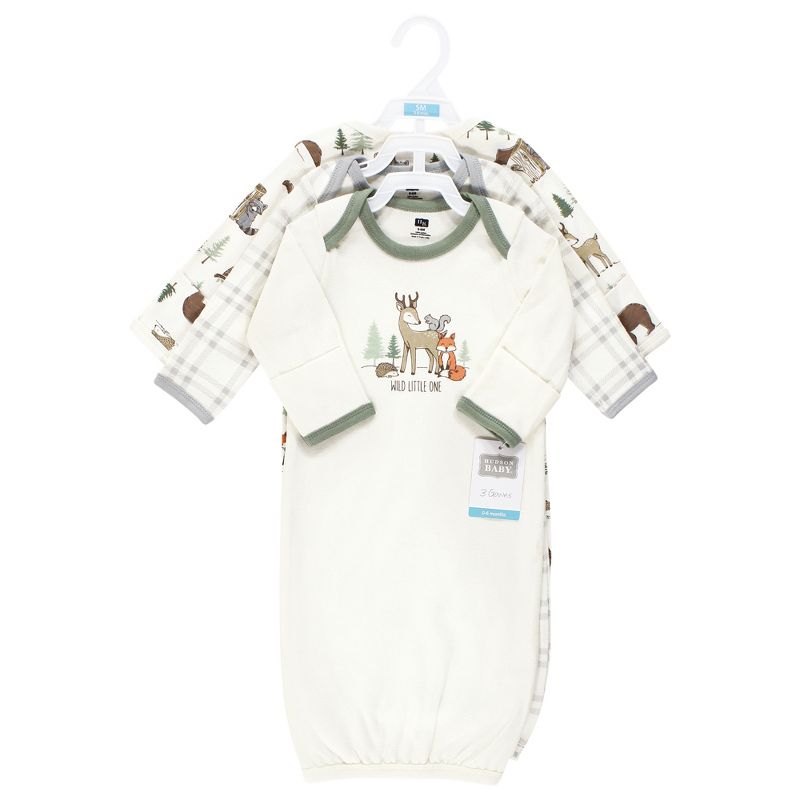 Hudson Baby Cotton Gowns, Forest Animals, 2 of 6