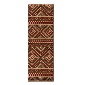 Farmhouse Rustic Medallion Power-Loomed Living Room Bedroom Entryway Indoor Area Rug or Runner by Blue Nile Mills - 1 of 4