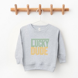 The Juniper Shop Block Checkered Lucky Dude Toddler Graphic Sweatshirt - 1 of 3