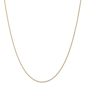 Black Bow Jewelry 1mm 14k Yellow Gold Solid Wheat Chain Necklace - 1 of 4
