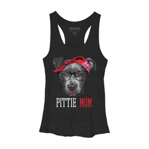 Women's Design By Humans Mother's Day Pittie Mom Pitbull Dog Lovers By dandingroz Racerback Tank Top - 1 of 2