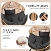 Celebalcony Wicker Egg Chair Rattan Rocking Chair with Cushion, Oversized Patio Lounge Rocker Chair for Outdoor-Indoor,Balcony, Backyard,Garden - 4 of 4