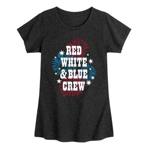 Girls' - Instant Message - Americana Fitted Short Sleeve Graphic T-Shirt - 1 of 4