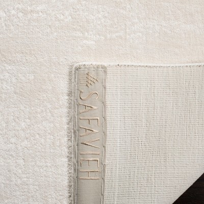 Mirage Hand-Knotted White Wool and Viscose Area Rug 10' x 14'