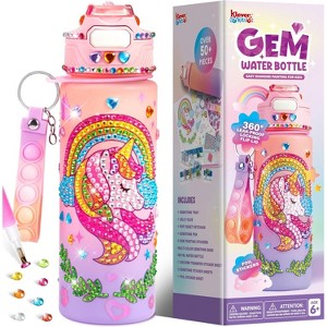 Klever Kits Unicorn DIY Gem Diamond Painting Kit, Decorate Your Own Water Bottle Craft Kits, Arts & Crafts Christmas Birthday Gift for Girls Age 6+ - 1 of 4