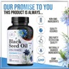 Premium Blackseed Oil 1000mg - Pure Nigella Sativa Black Seed with Thymoquinone (Non-GMO & Vegan) for Skin & Immune Support - 120 Softgels - 3 of 4