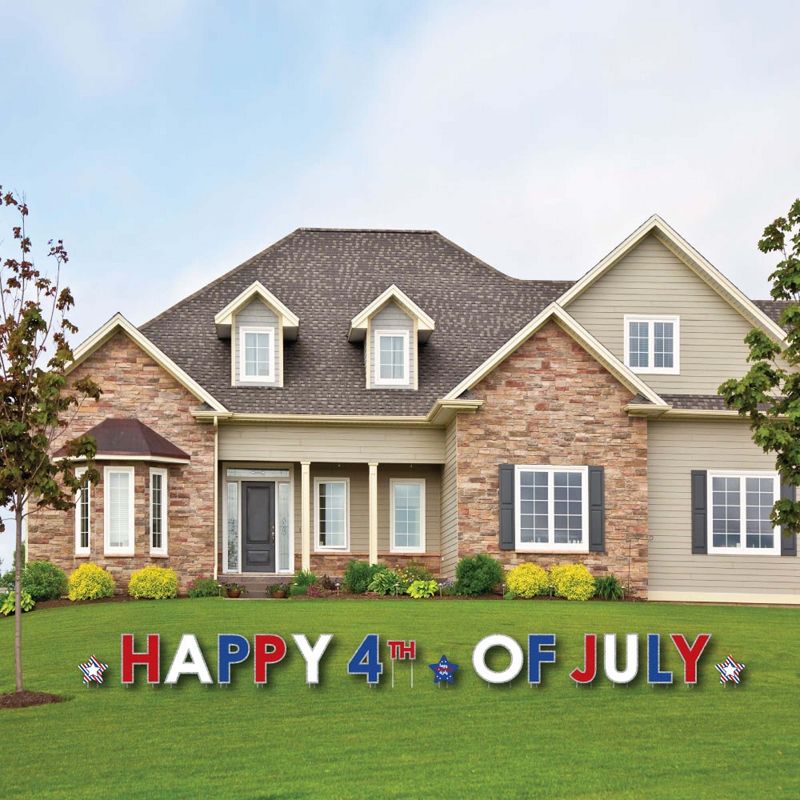 Big Dot of Happiness 4th of July - Yard Sign Outdoor Lawn Decorations - Independence Day Party Yard Signs - Happy 4th of July, 1 of 9