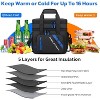 20L Insulated Lunch Bag for Men Women, Expandable Double Deck Leakproof Cooler Bag with 6 Pockets, Reusable Lunch Tote Bag for Work, Picnic, School - 4 of 4