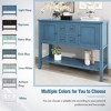 VYNXARIA 59-Inch Light Navy Blue Console Tables with Drawers and Bottom Shelf - 4 of 4