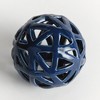 Plum & Post Alicia Orb Medium - Navy Blue Ceramic Decorative Accent - 2 of 4