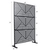 PAGED Outdoor Privacy Screen, Metal Balcony Privacy Screen Outdoor, Freestanding Decorative Fence Privacy Screen for Outside Lawn Garden - 2 of 4
