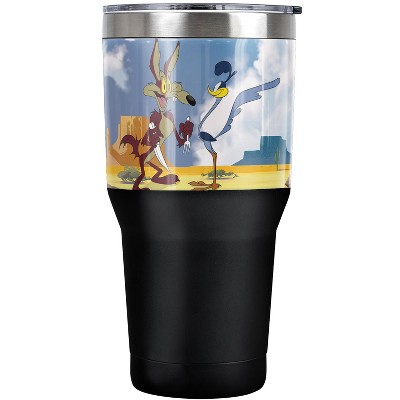 Looney Tunes Road Runner And Wile E. Coyote Steel Tumbler 30oz Coffee Travel Mug