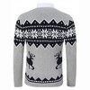 BLUEMING Men's Christmas Sweaters Reindeer & Snowflake V-Neck Sweater Thermal-Lock Knit Holiday Pullover - 3 of 4