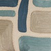 Saro Lifestyle Vibrant Embroidered Color Block Poly Filled Pillow, 12"x20", Blue - 3 of 4