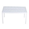 Gulches Blue Vanilla 55" White Multi-Purpose Dining Table, Indoor/Outdoor PP Tabletop with Metal Legs, Resistant for Patio/Kitchen/Garden - 2 of 4