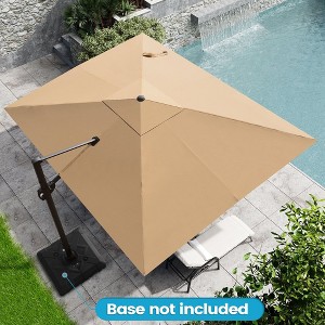Crestlive Products 9x11FT Cantilever Umbrella UV30+ Outdoor 360 Degree Rotation Offset Umbrella 6 Heights Adjustable Cantilever Patio Umbrella - 1 of 4