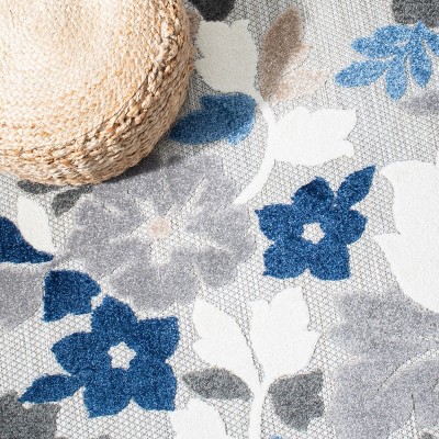 Cabana CBN308 Loomed Indoor Area Rug - Grey/Blue - 5'3"x7'6" - Safavieh