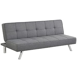 Costway Convertible Futon Sofa Bed Adjustable Sleeper with Stainless Steel Legs - 1 of 4