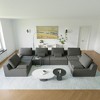 125'' Modular Convertible Compressed U-Shaped Sectional Sofas with Foam-Filled Deep Seats, Free Combination, Available in 3 Colors - 2 of 4