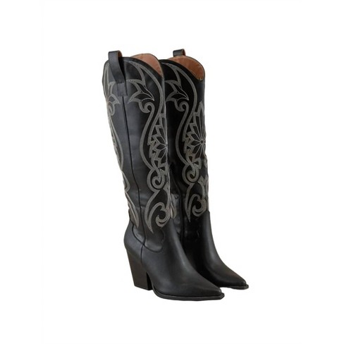 Women s Astrid Knee High Embroidered Boot OASIS SOCIETY US7.5