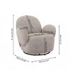 360° Swivel Accent Chair,Fabric Upholstered Living Room Chair with Metal Frame for Bedroom or Office-The Pop Home - 4 of 4