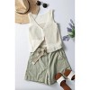 Women's Crochet Boho Knit V Neck Crop Top - Urban Daizy - 2 of 2