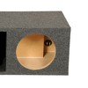 Q Power 2 Hole 10-Inch Vented Heavy Duty Subwoofer Enclosure, Charcoal Grey - 2 of 4