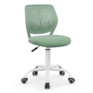 Resenkos Task Chair,Office Chair Desk Chair,Ergonomic Children Study Chair with Adjustable Height-Green - 1 of 4