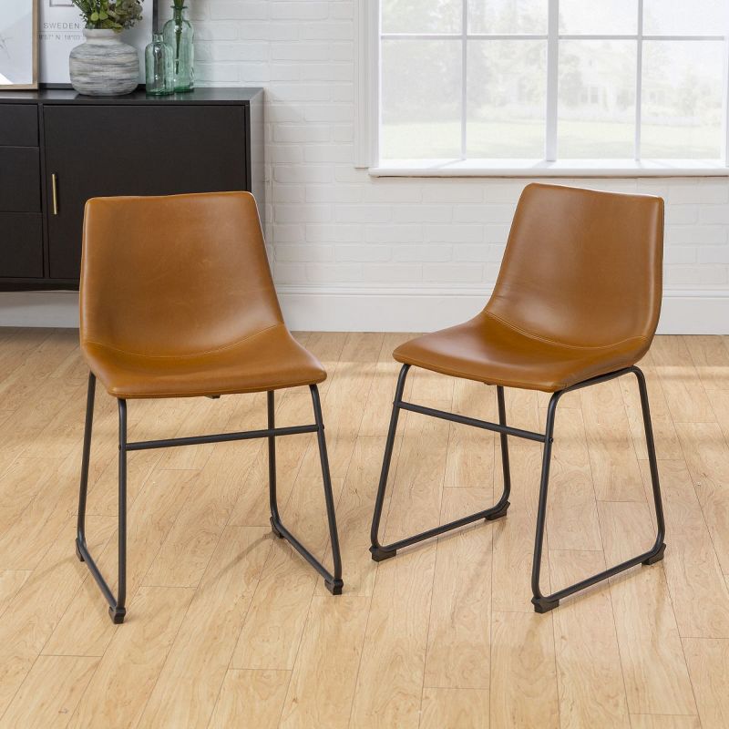 Quality Faux Leather Dining Chair Set Of 2-Cuddlewood, 1 of 7