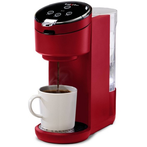 Mixpresso Single Serve 2 in 1 Coffee Brewer K-Cup Pods Compatible & Ground  Coffee,30 oz (Red)