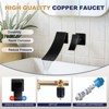 WOWOW Single Handle Wall Mounted Waterfall Bathroom Basin Faucet - 3 of 4
