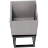 Vioscapes 2pc Square Coffee Bean Husk Metal & Recycled Plastic Outdoor Planter Box Gray 10"x10" - 3 of 4