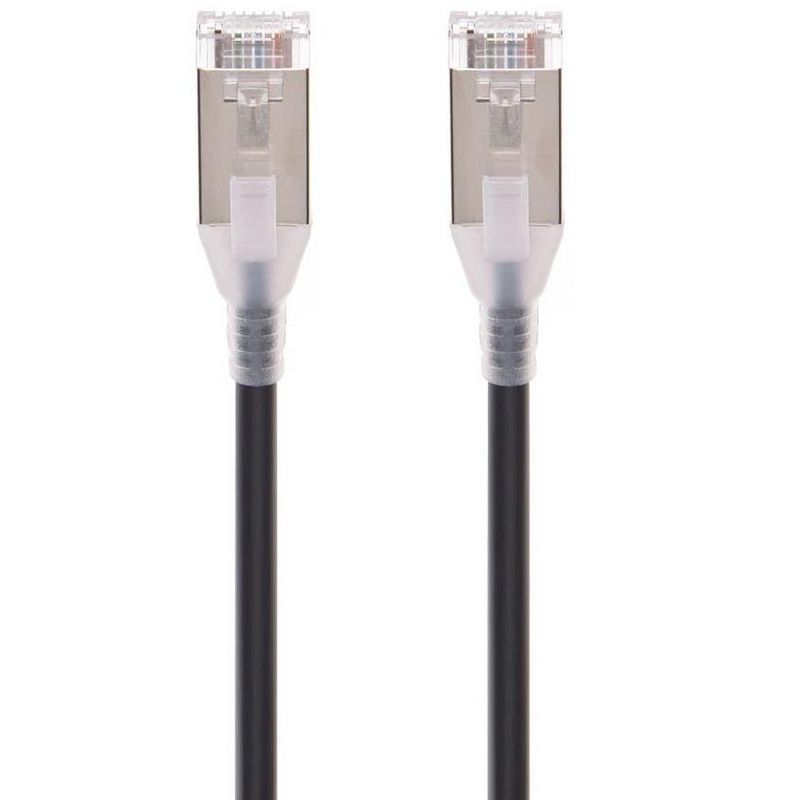 Monoprice Cat6A Ethernet Patch Cable - 25 Feet - Black | Snagless, Double Shielded, Component Level, CM, 30AWG, Networking Cable LAN Modem Router, 2 of 5