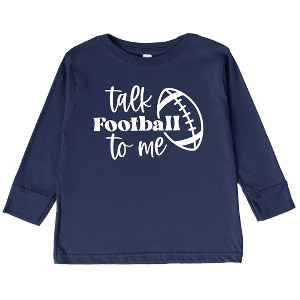 The Juniper Shop Talk Football To Me Ball Toddler Long Sleeve Tee - 1 of 3