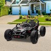 24V Kids Electric UTV, Kids Ride-on Toy Vehicle, 130W Powerful Electric Vehicle with Remote Control, LED Lights, Shock Absorber, Music - 4 of 4