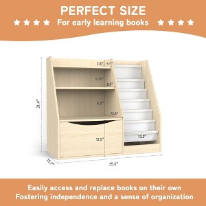ABYNOW 5-Tier Kids Bookshelf Bookcase Display Shelve for Bedroom,Classroom, Nursery，Easy Assembly - 1 of 3