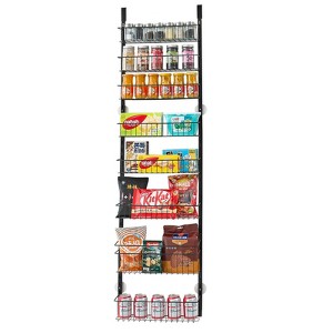 VEVOR Over the Door Pantry Organizer, 9-Tier Pantry Organization and Storage, Heavy-Duty Steel Hanging Spice Rack, Black - 1 of 4