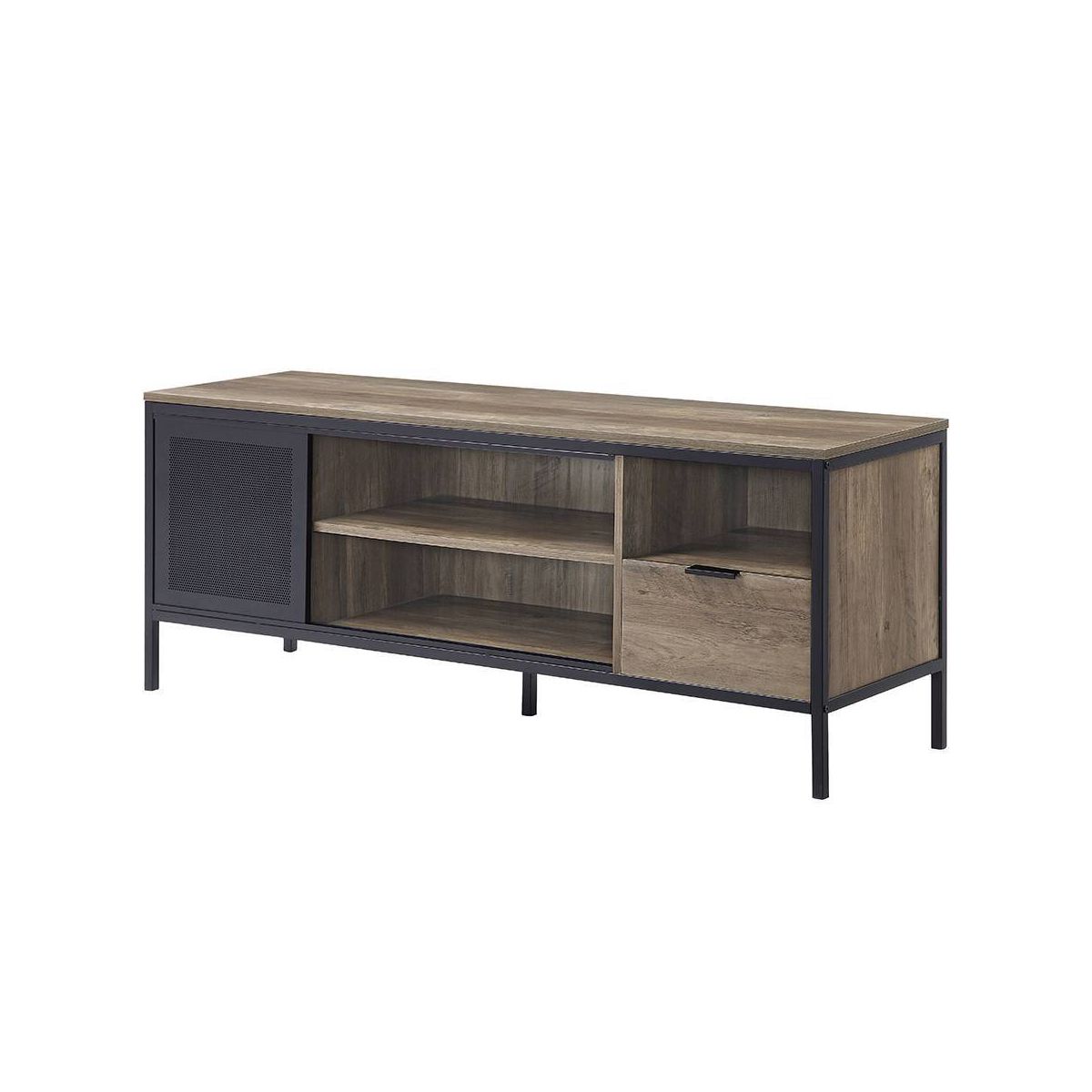 Acme Furniture Nantan TV Stand for TVs up to Rustic Oak/Black Finish - thumbnail 8