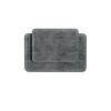 Hastings Home Memory Foam Bathroom Rug Set - Gray, 2-Piece - image 3 of 4