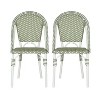 Christopher Knight Home Brandy Patio French Bamboo Finish Aluminum and Faux Rattan Bistro Chairs (Set of 2) - 2 of 4