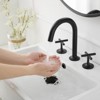 8 in. Widespread Double-Handle High-Arc Bathroom Faucet in Matte Black - 3 of 4