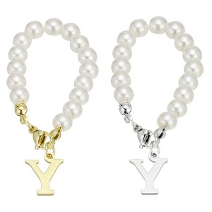 Unique Bargains Identification Handle Letter Charm Accessories Gold & Silver Tone 2 Pcs - 1 of 4