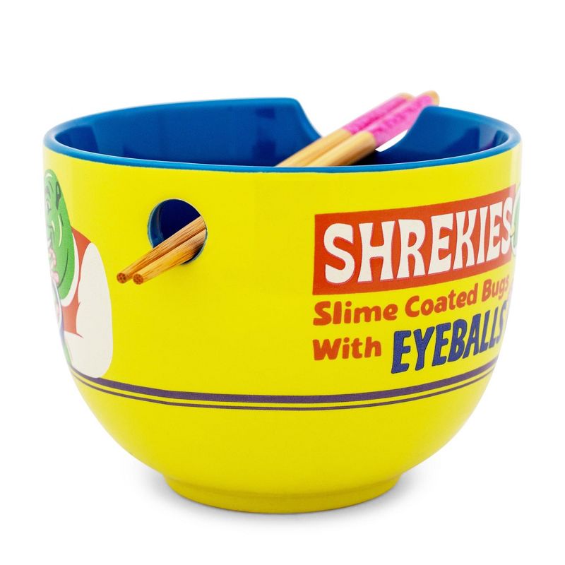 Silver Buffalo Shrek "Shrekies Eyeballs Cereal" 20-Ounce Ramen Bowl and Chopstick Set, 2 of 10