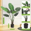 Artificial Plants Indoor, Bird of Paradise Fake Plant, Banana Leaf Tree, Tropical Palm Trees Room Decor, Floor Plant for Home Garden Living Room - 3 of 4
