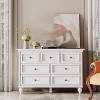 Jojoka French Vintage Dresser with 7 Drawers Wood Chest for Bedroom Living Room Hallway Nursery and Closet in White Classic Timeless Design - 2 of 4