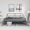 vidaXL 12" Black King Size Metal Bed Frame with Headboard & Footboard No Mattress - 3 of 4