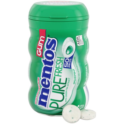 Mentos Pure Fresh Spearmint Sugar-free Gum - 50ct : Target